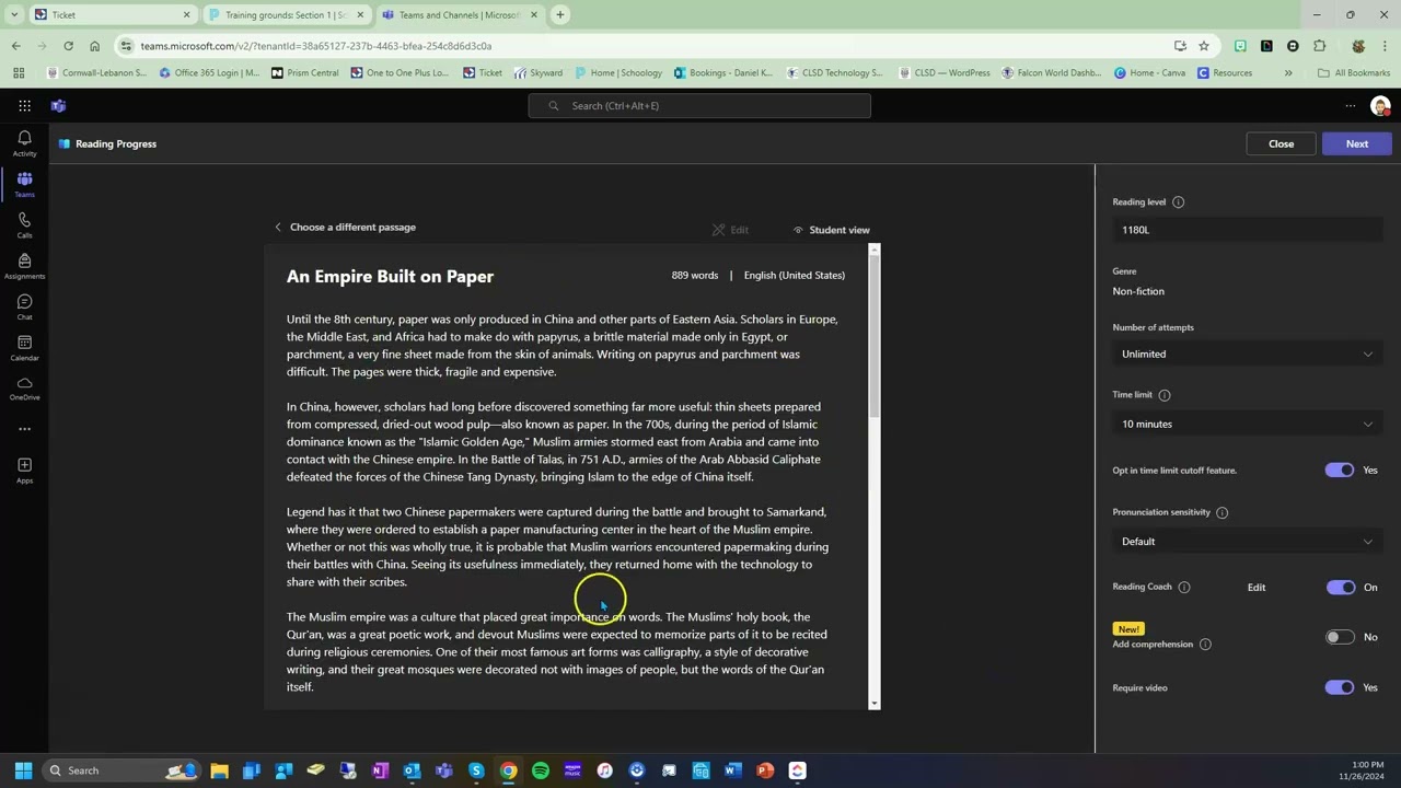 Setting up a Teams Assignment in Schoology