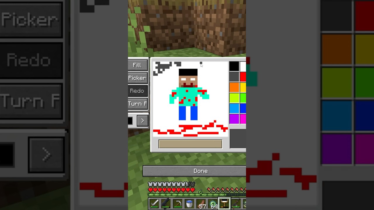 Minecraft But Anything I Draw I Get it. | Gone Wrong #herobrine #trendingshorts #raminop