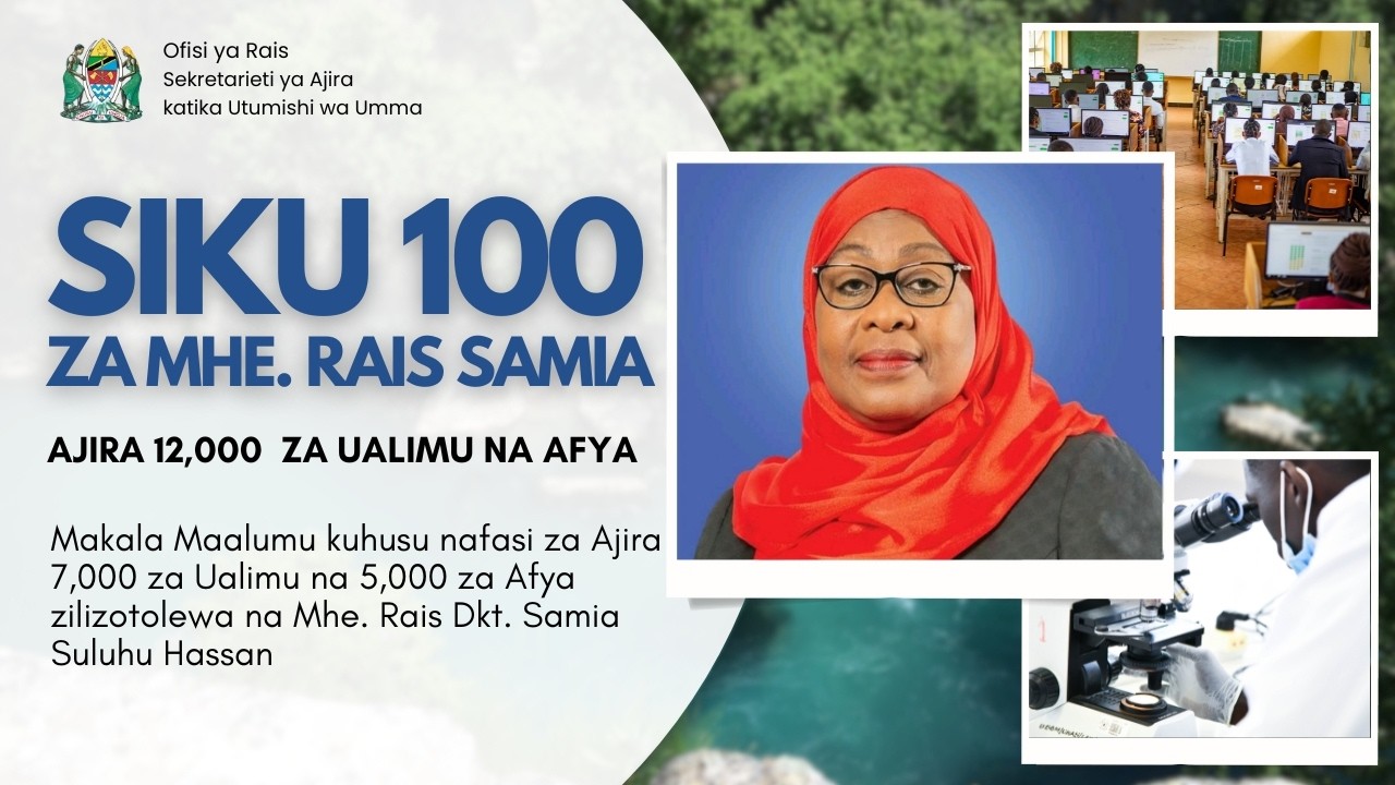 MAKALA : SIKU 100 ZA MHE. RAIS DKT SAMIA SULUHU HASSAN SEKTA YA AJIRA (AJIRA 12,000)