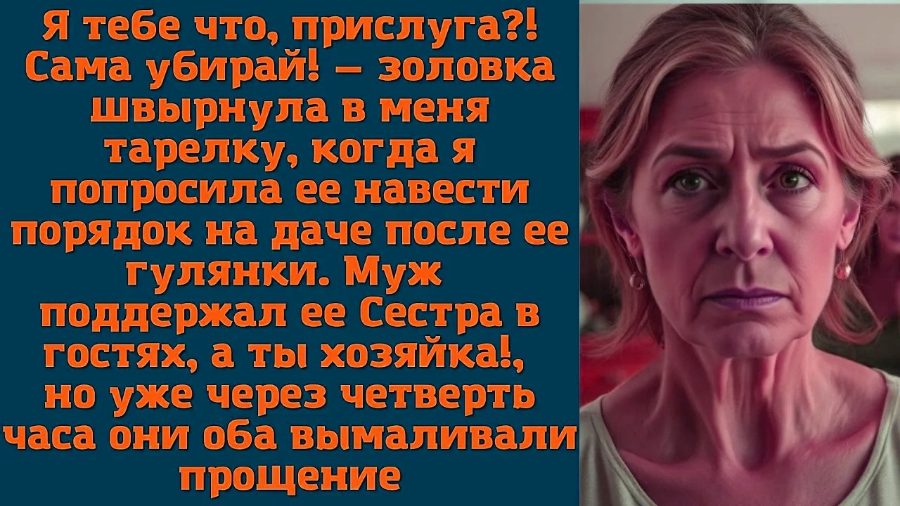 Я тебе что, прислуга?! Сама убирай! — золовка швырнула в меня тарелку, когда я попросила ее навести