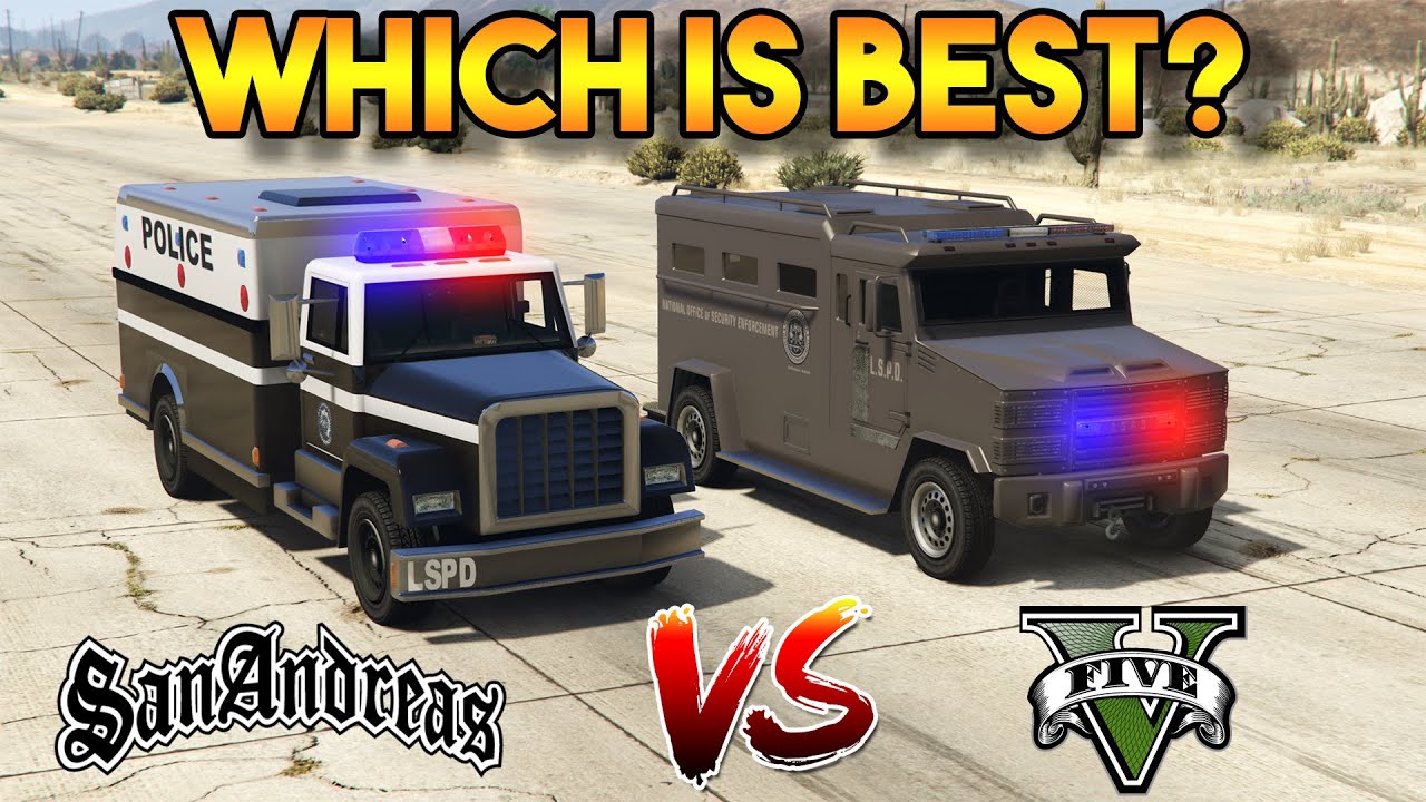 GTA 5 POLICE RIOT VS GTA SAN ANDREAS POLICE ENFORCER : WHICH IS BEST?