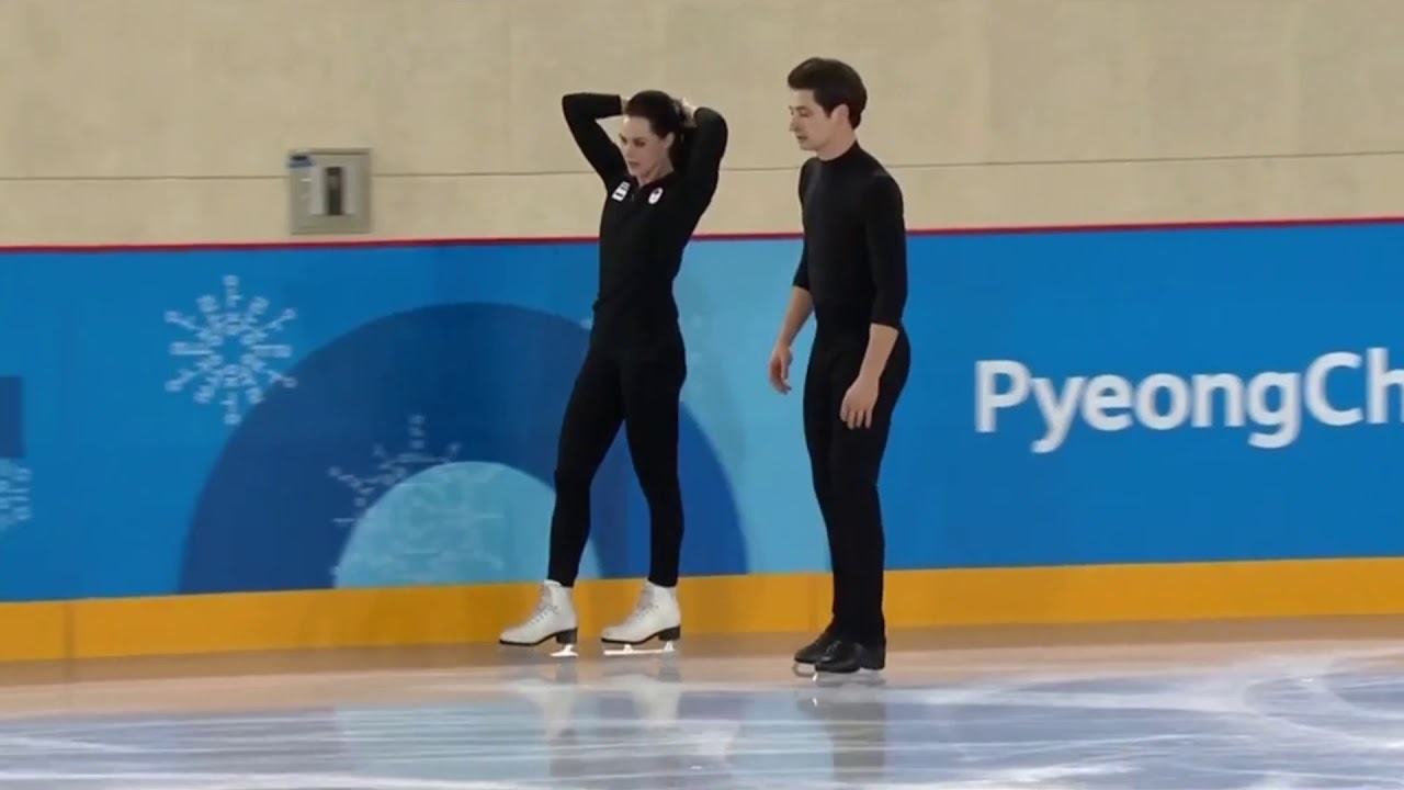 Tessa and Scott pyeongchang practice team event