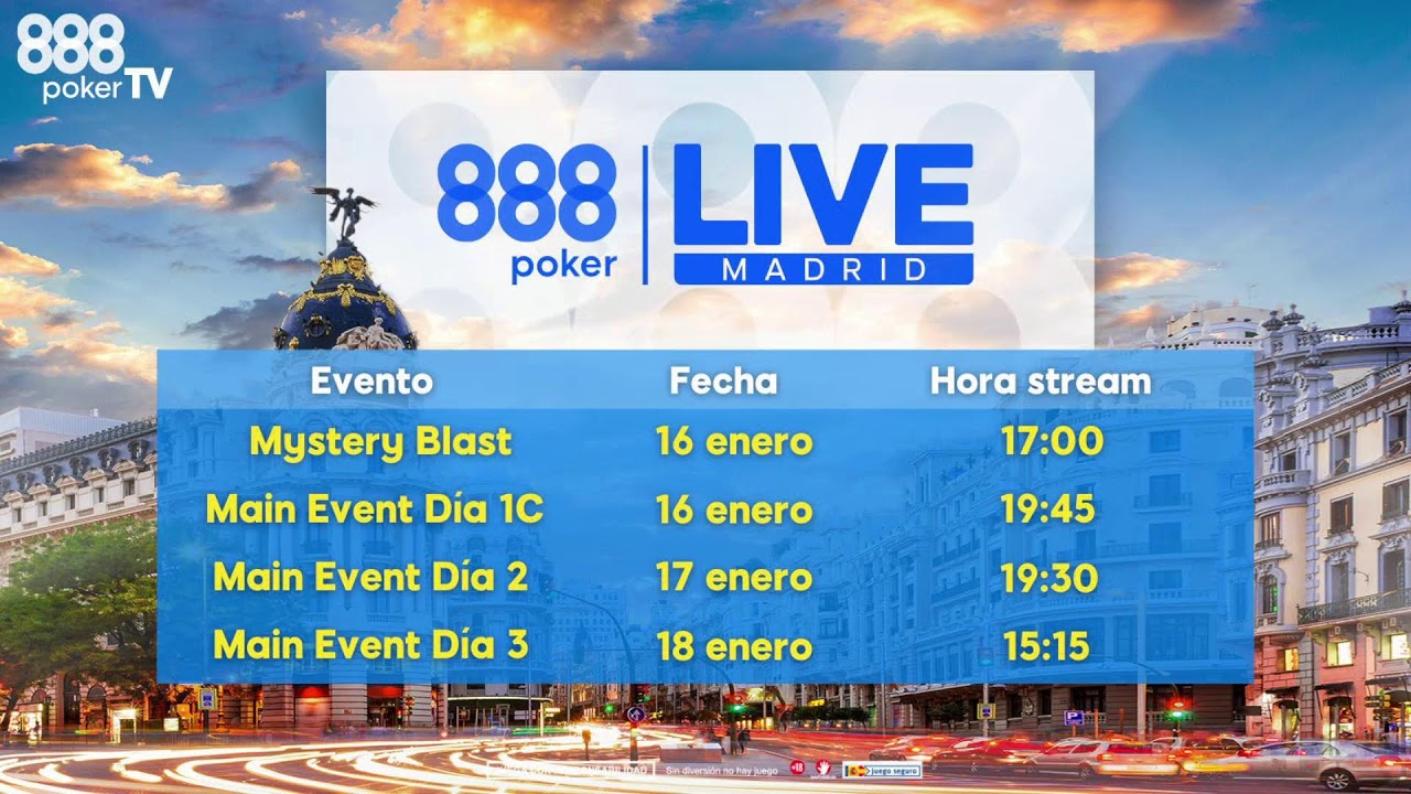 888POKER LIVE MADRID - MISTERY BLAST & DÍA 1C - 888€ Buy-in // 