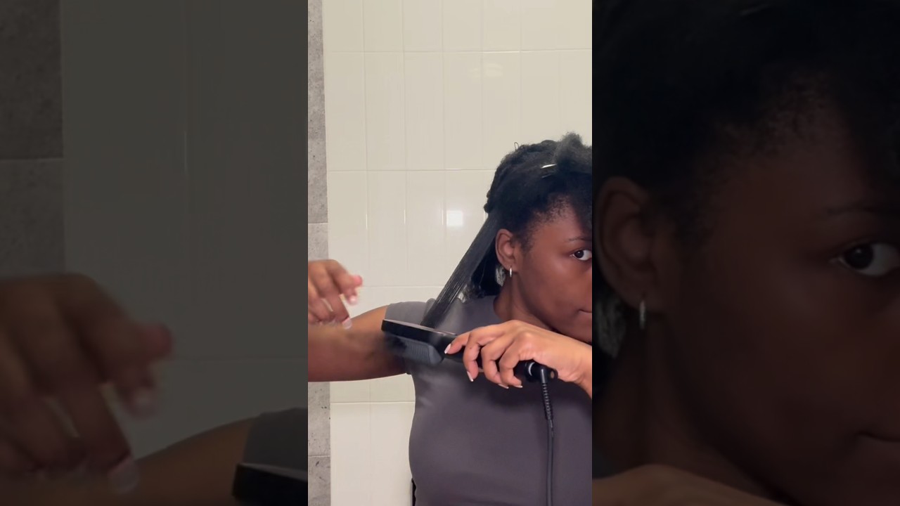 TYMO Hair Straightener on Blown out 4c Natural Hair #hairstraightening