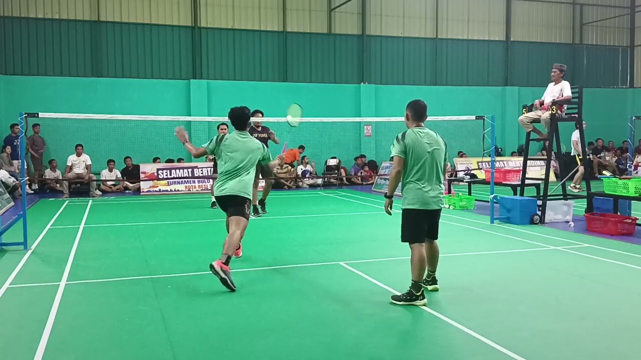 Turnamen adib/rehan vs cindra/rullah di gor kurnia kobes citty punyaaa