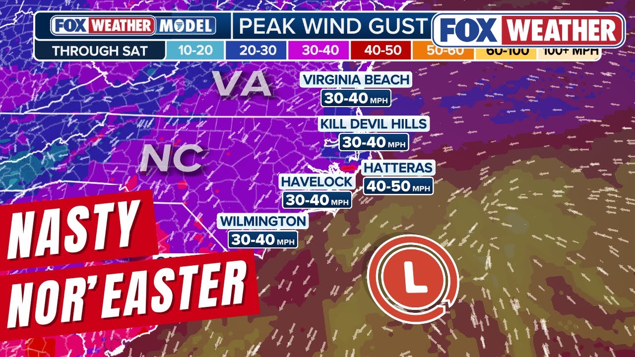 Nor'easter To Bring Flooding Rain, Strong Winds To East Coast