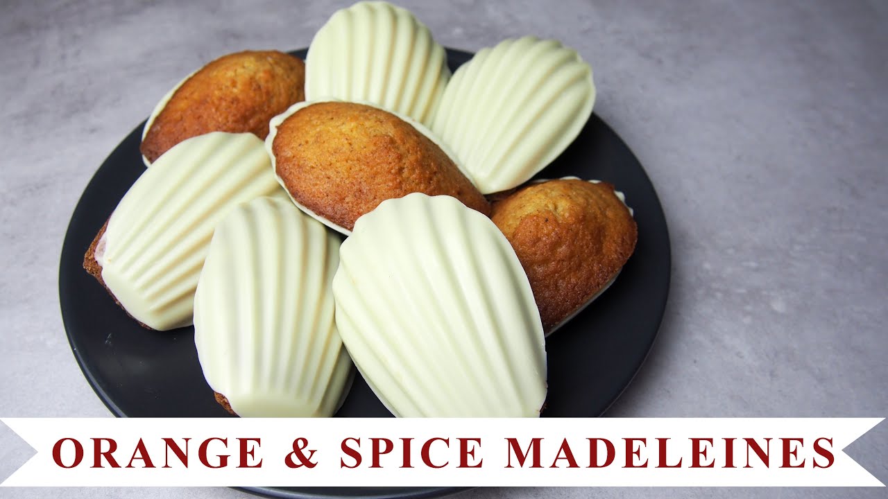 ORANGE & SPICE MADELEINES with WHITE CHOCOLATE | Christmas Baking | Tea for Two