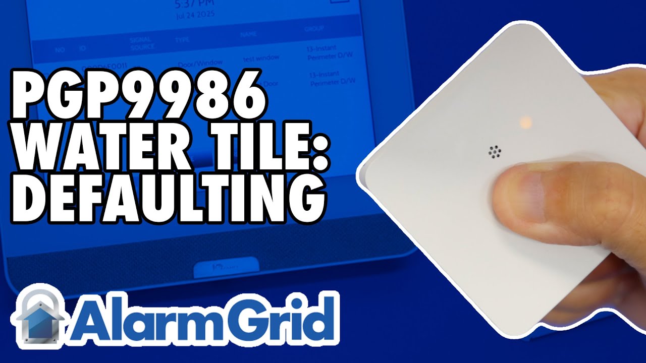 PGP9986 Water Tile: Defaulting