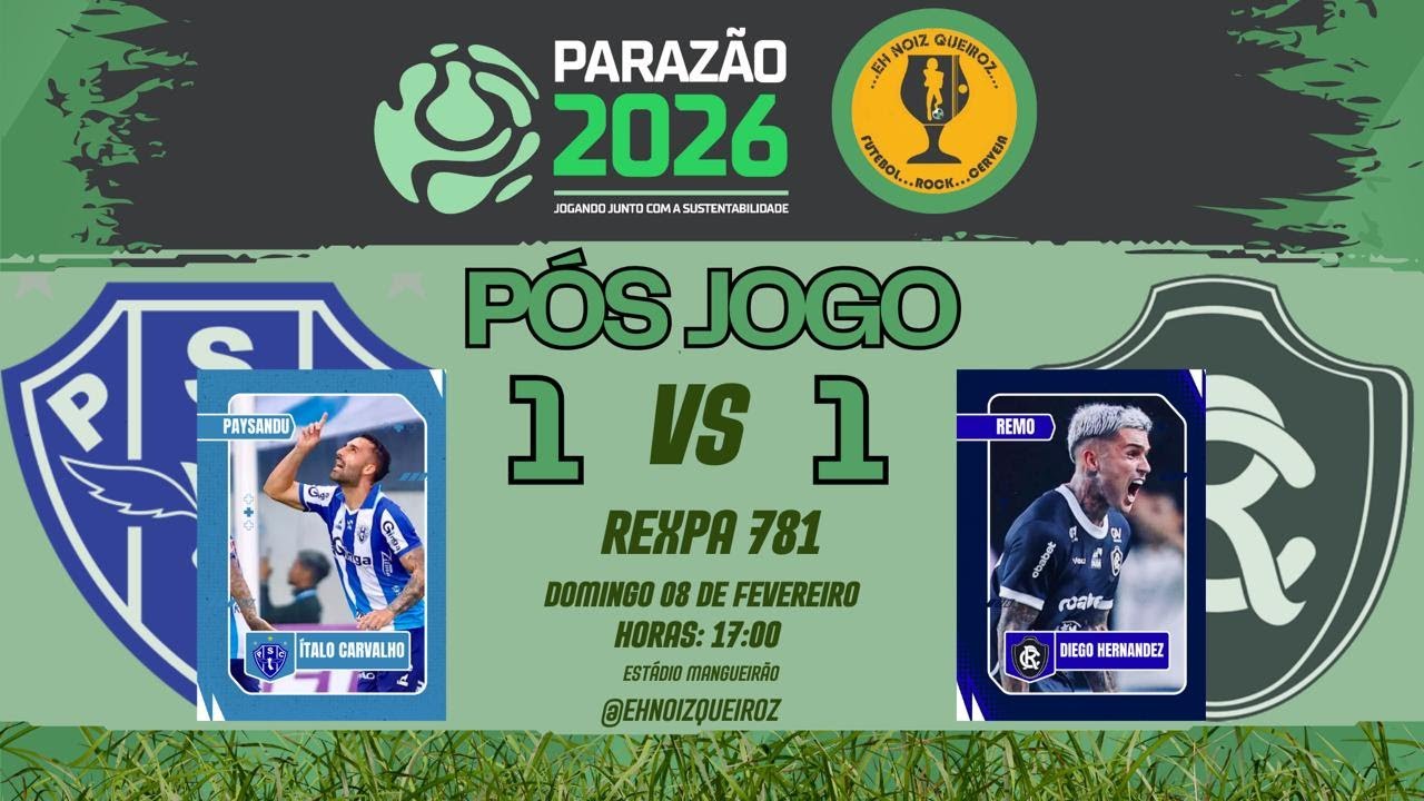 AO VIVO | PAYSANDU 1 X 1 REMO | PARAZÃO 2026 | RExPA foi empate, mas houve um PERDEDOR