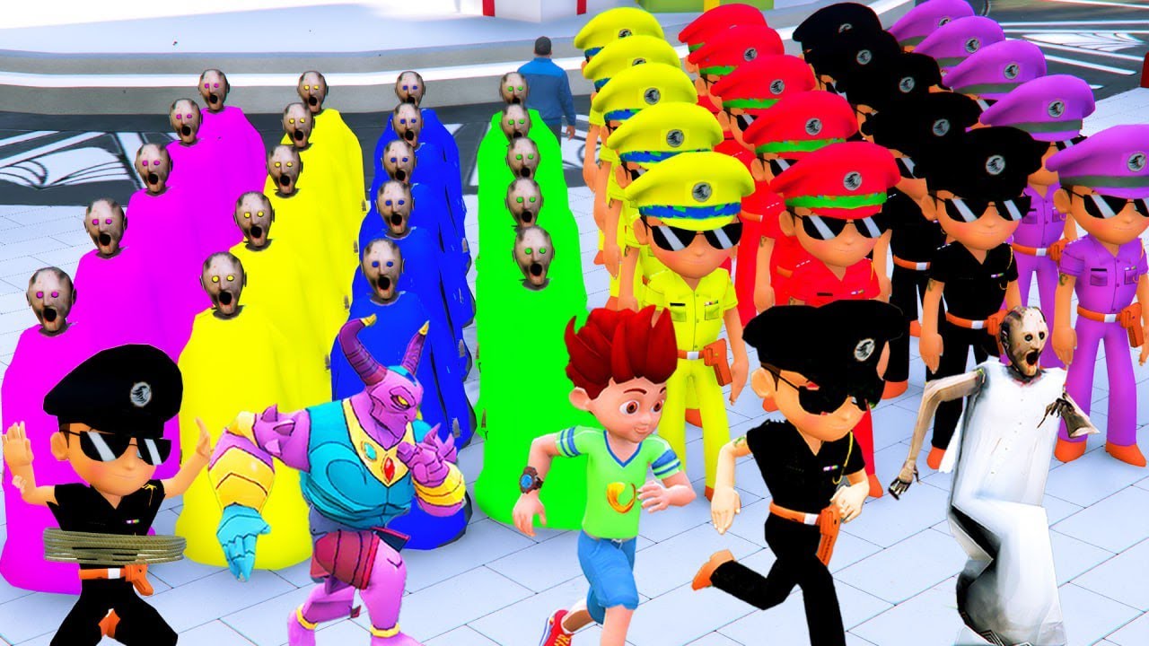 🤯😡 Granny Try To Catch Shinchan and Little Singham & Kicko Save 🤣 in GTA 5 Gameplay