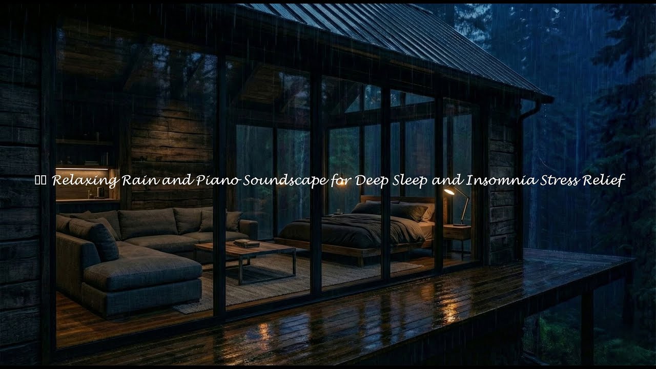 Late Night Anxiety? Rain Sounds and Piano for Calm and Restful Sleep 🌙 #2xs