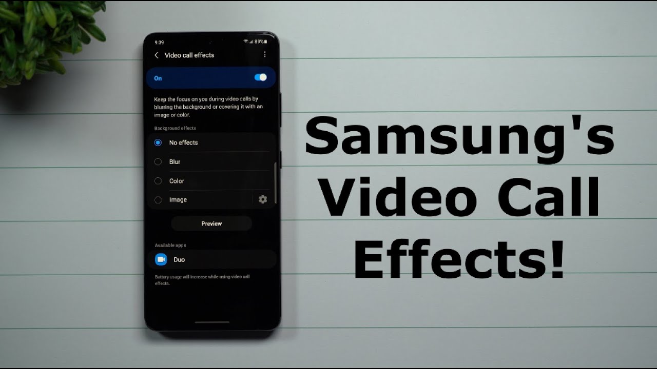 Samsung's NEW Video Call Effects - One UI 3.1