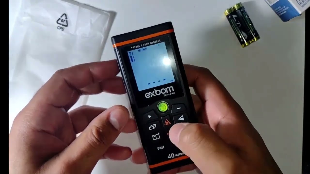 Trena Laser da Exbom! A Forma F&aacute;cil de Medir! 40mts Para Voc&ecirc; Levar Em Qualquer Lugar