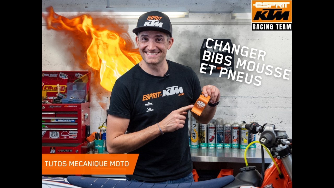 Tuto mécanique moto : Changement Bib mousse et pneu avec Benji Melot