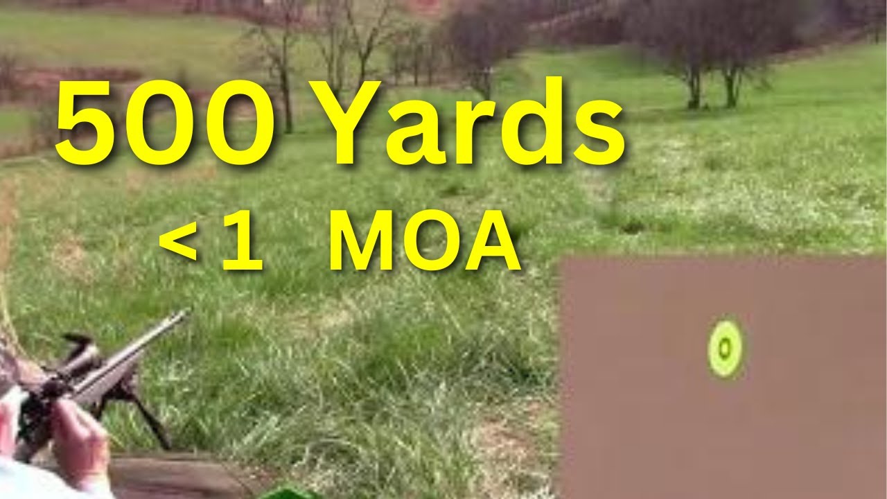 Less than 1 MOA Savage Hog Hunter .308 500 yards in prone position