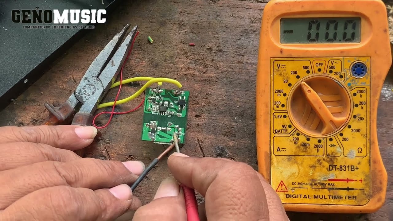 asi hice funcionar  un modulo BLUETOOTH MP3 con un cargador de celular