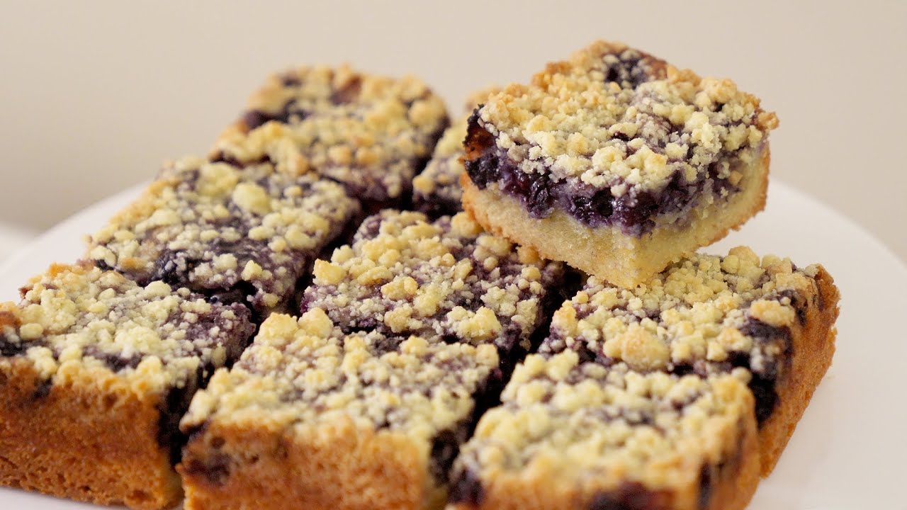 Лучший рецепт баров голубиной теплицы Blueberry Tart Bars Recipe