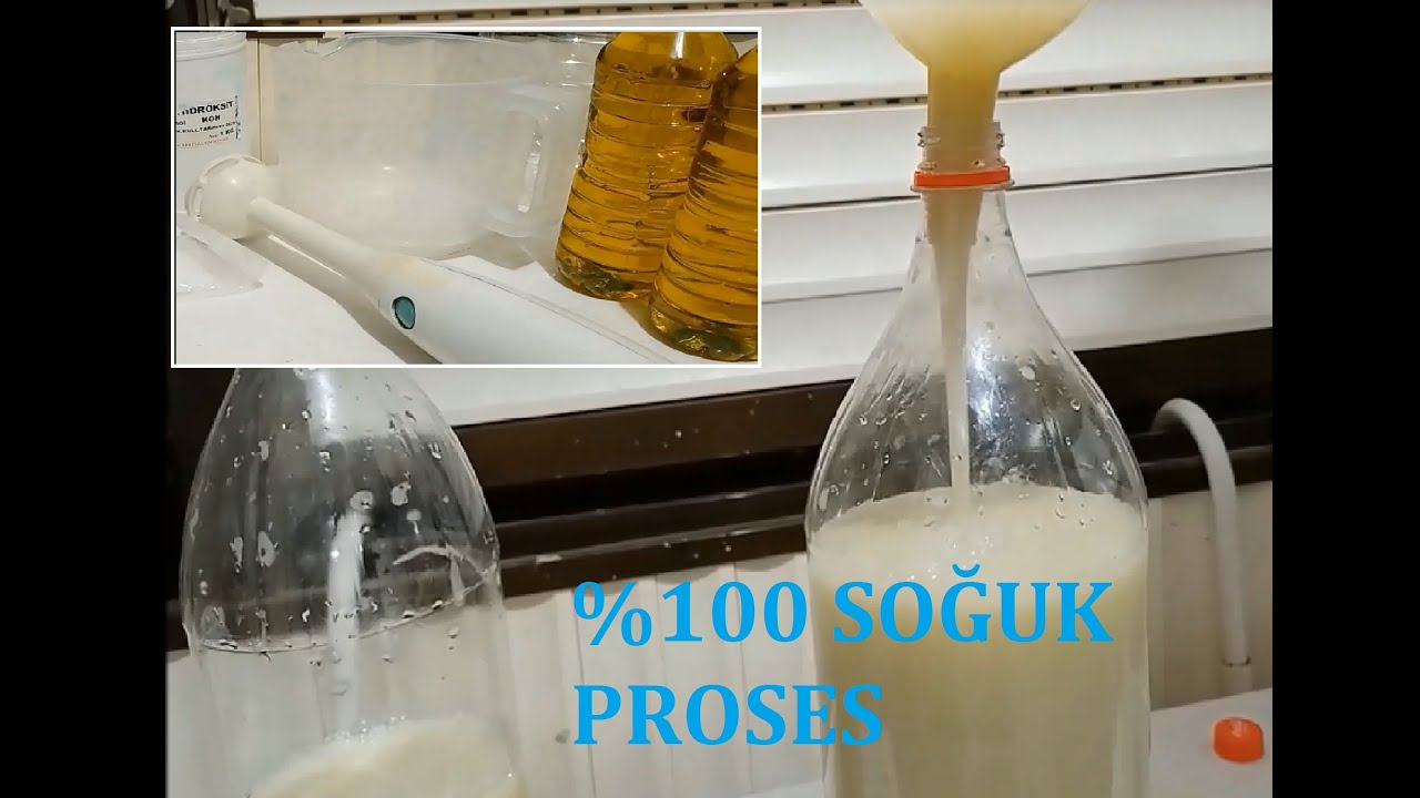 TAMAMEN SOĞUK SÜREÇ ARAP SABUNU, SIVI SABUN VEYA ŞAMPUAN ÜRETİMİ  ZEYTİN YAĞINDAN VE EVDE ÜRETİM.