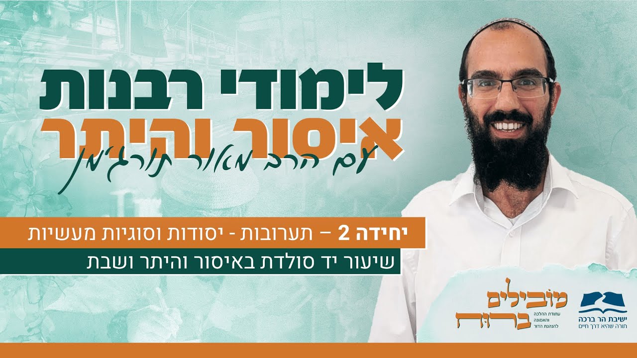 איסור והיתר 24 | שיעור יד סולדת באיסור והיתר ושבת | הרב מאור תורג'מן