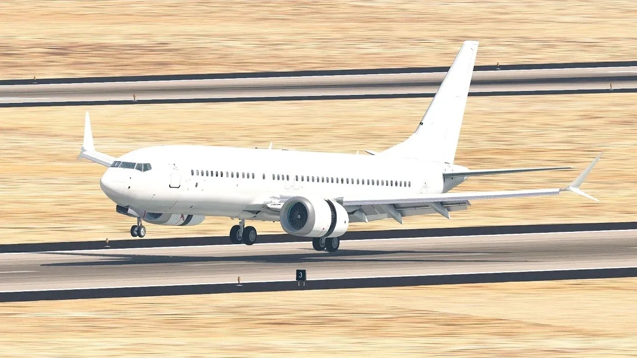 B737 Max, Mesa Gateway Airport, Take Off and Landing Challenge, Landing, Flight Training - Aviation