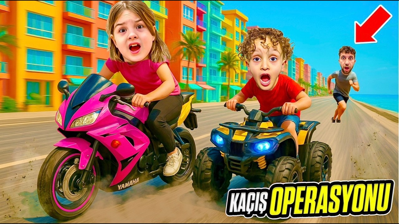 KUZEY ELİF GECE GİZLİ EVDEN KAÇTI !! EYVAH ATV İLE SESSİZ KAÇIŞ !! GECE OPERASYONU !!