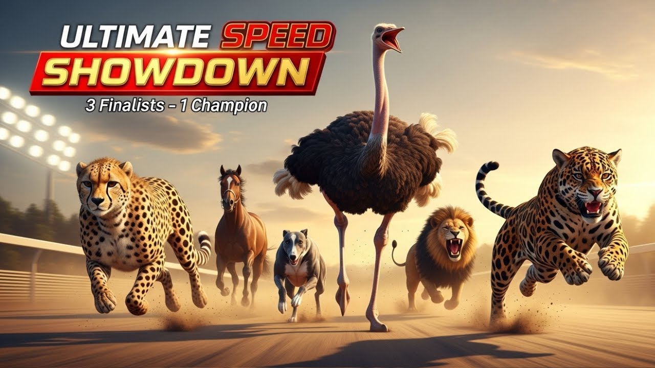 Ultimate Animal Speed Tournament 🏁 | 15 Animals – 3 Heats – 1 Champion