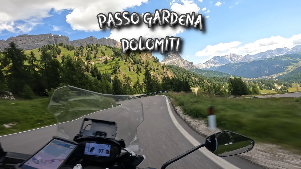 Dolomiti, Passo Gardena, Italy - Motorcycle Ride 4K
