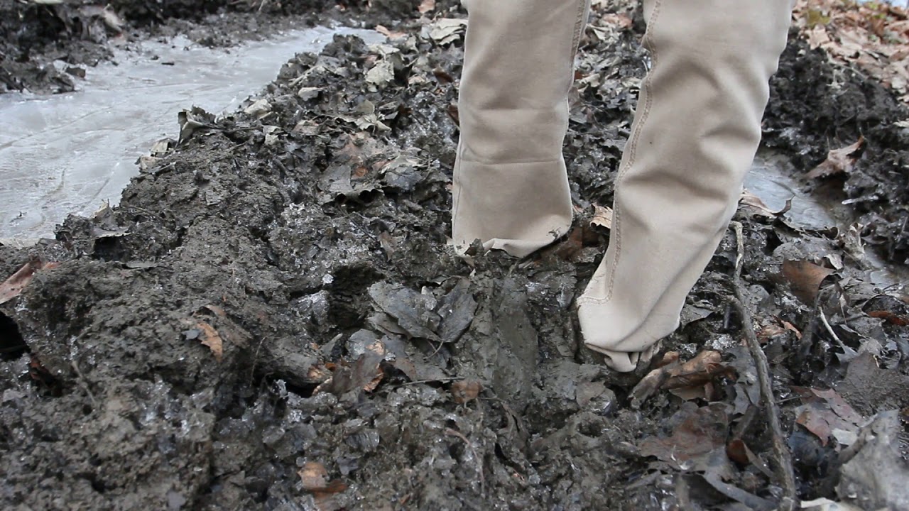 White Nike Shox Stuck in Mud 1