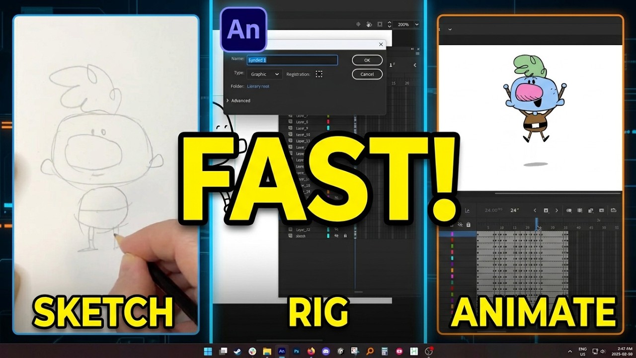 Turn Your Sketch Into Animation FAST! [Adobe Animate Guide 2025]