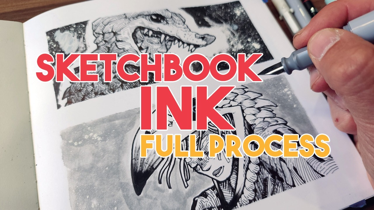 Drawing Two Mysterious Animal Mask Characters | Sketchbook Process