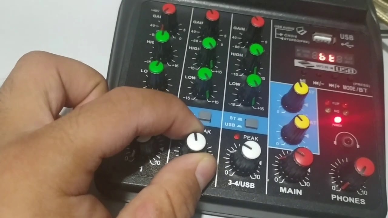 Mesa de som Bluetooth com Phantom power