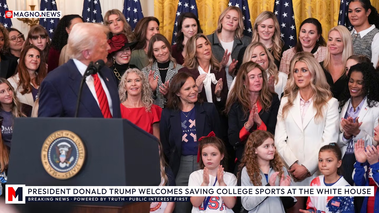 🇺🇸 President Donald Trump Welcomes Saving College Sports at The White House [LIVE]