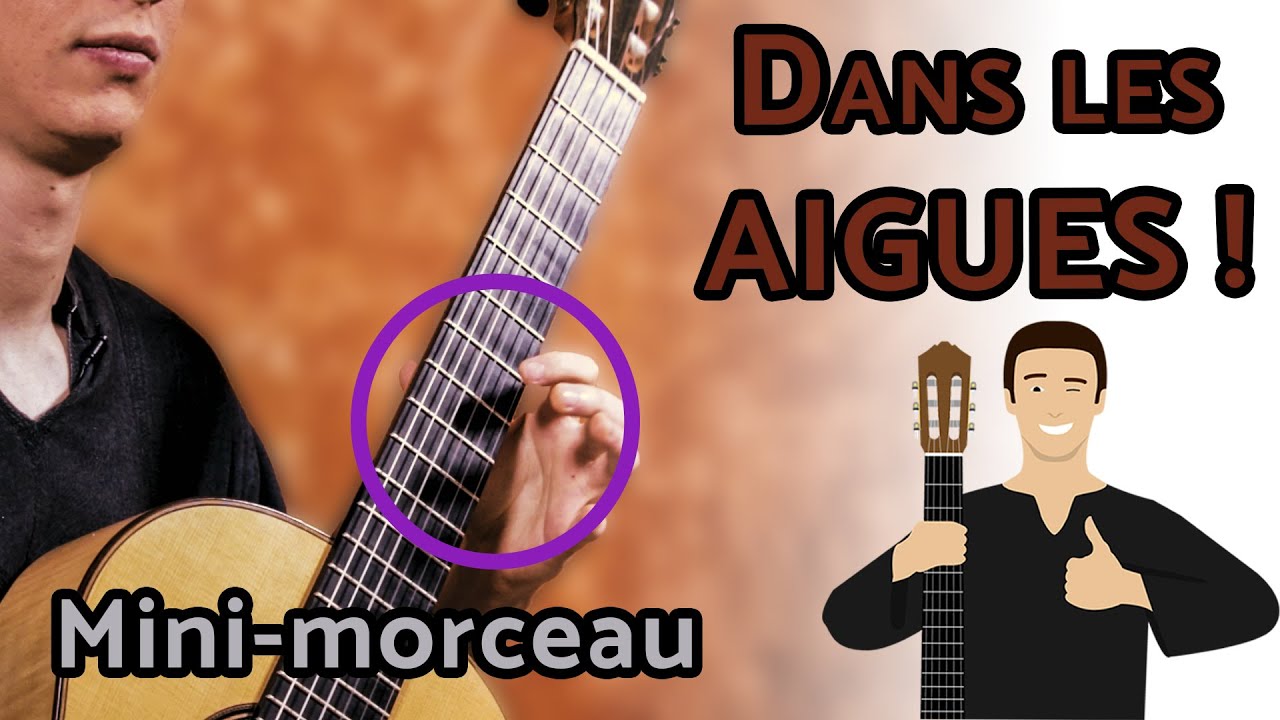 Mini morceau pour se familiariser avec les notes Aigues ! Tuto Guitare