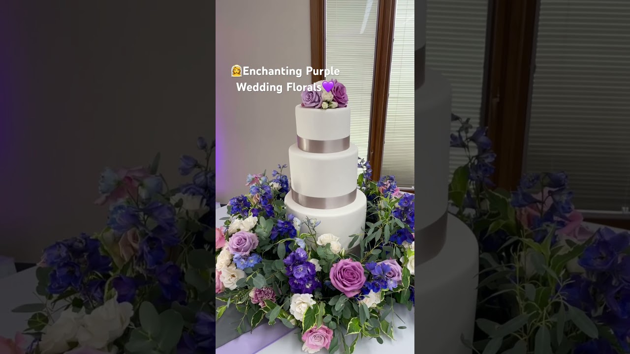 💜Watch this stunning purple wedding come to life with florals! 