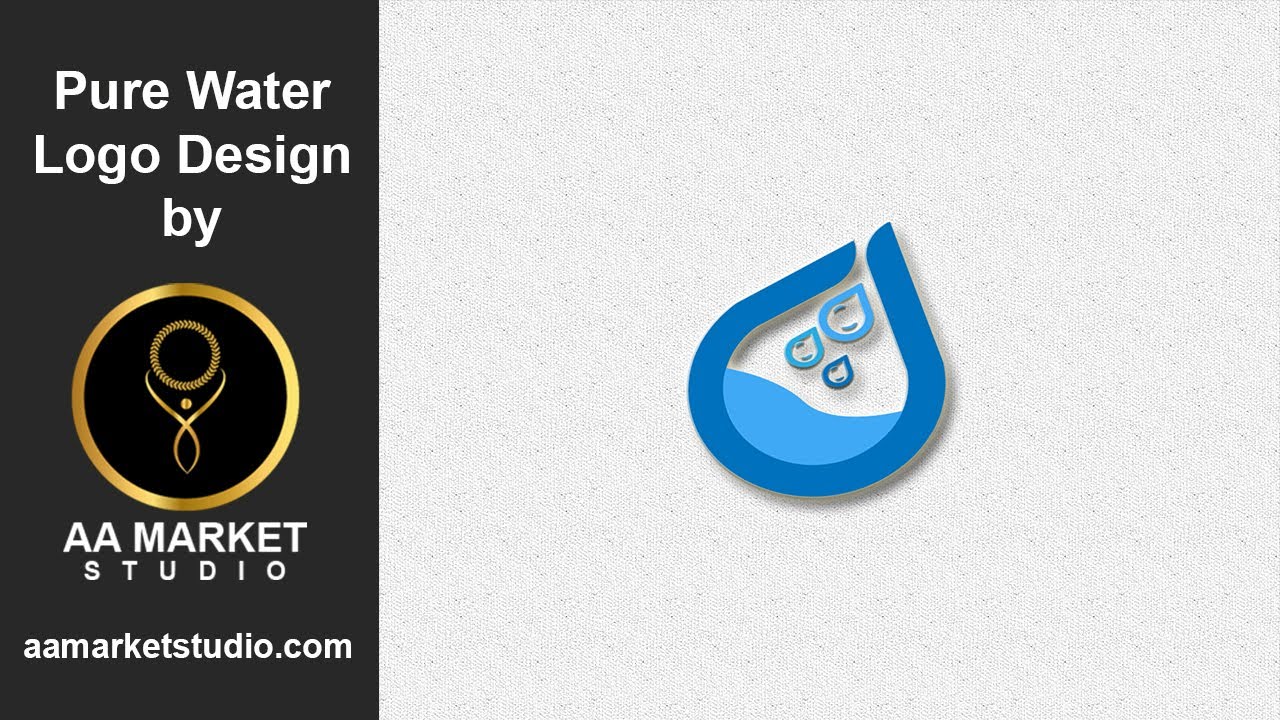 Pure Water Logo Design By AA Market Studio