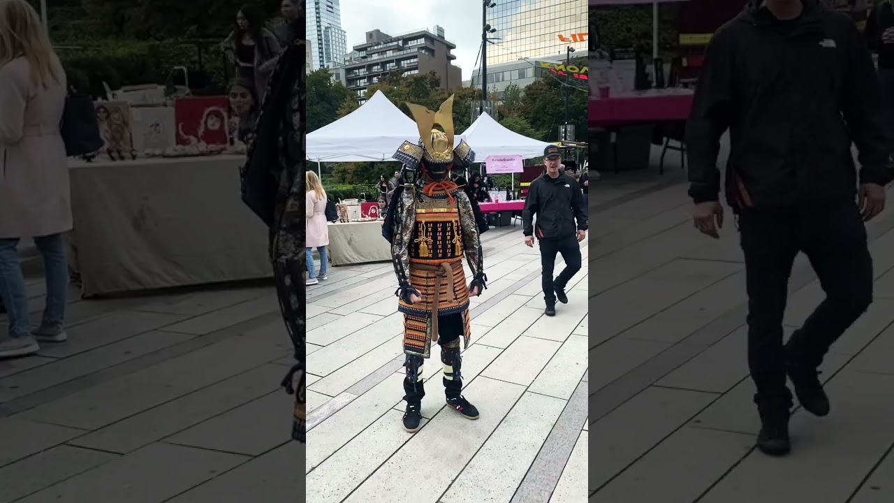 Exploring Traditional Japanese Samurai Armor (Yoroi) in Vancouver 🇨🇦 #shorts  @VividVancouver