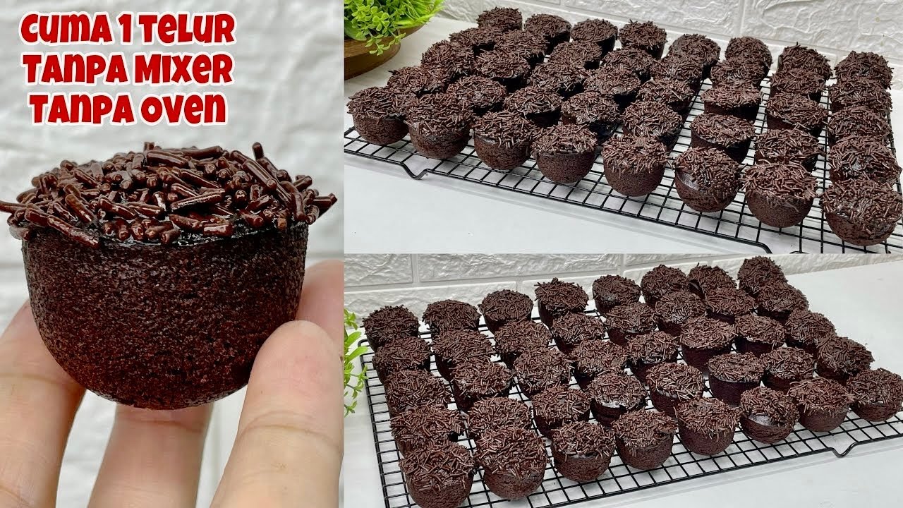 40 PCS BROWNIES MINI CUMA PAKAI 1 TELUR TANPA MIXER LEMBUT DAN NYOKLAT BANGET 
