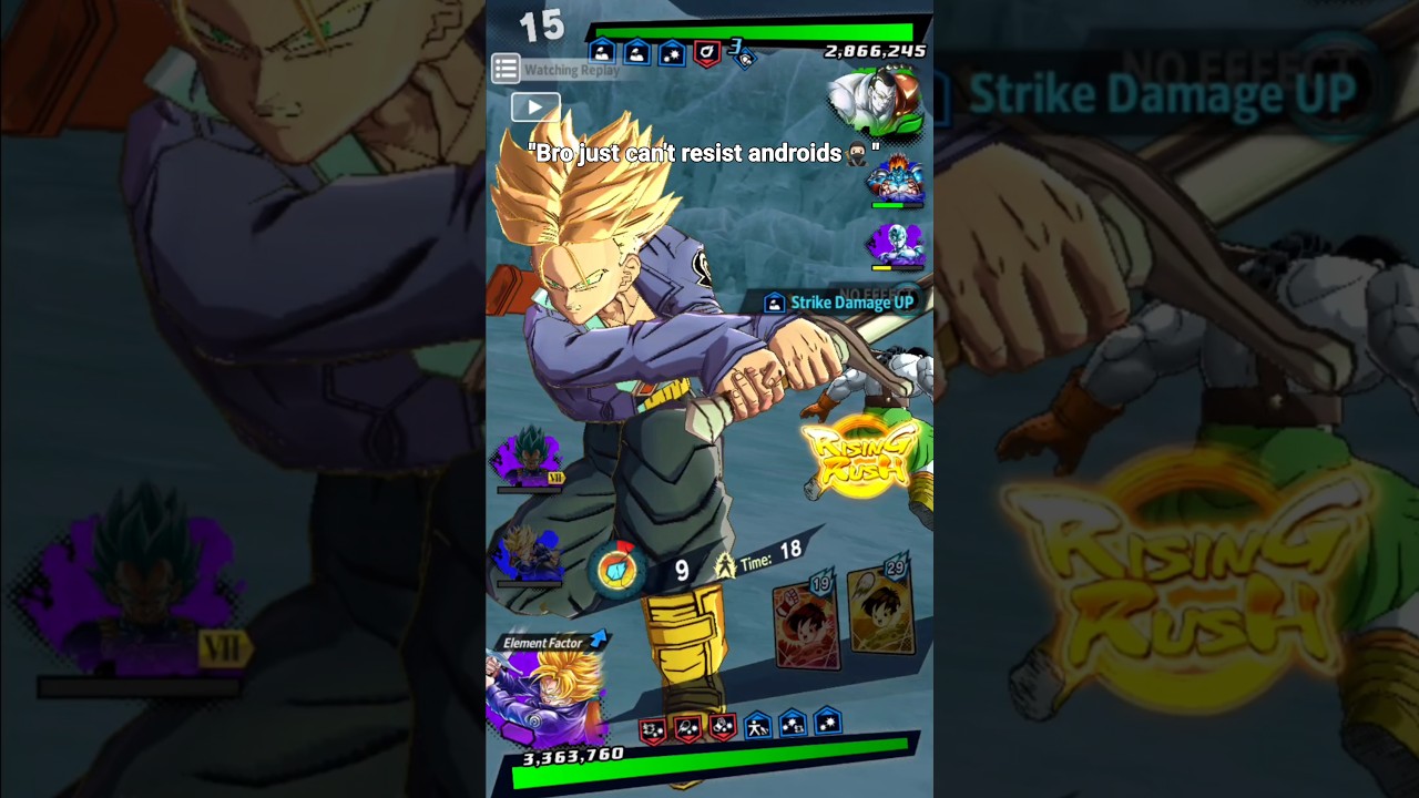 SSJ Trunks 🥷🏻 против Android 14 🤖 Absolute Cinema ✋🏻🎥🤚🏻(Dragon Ball Legends) #dblegends #shorts #dbl