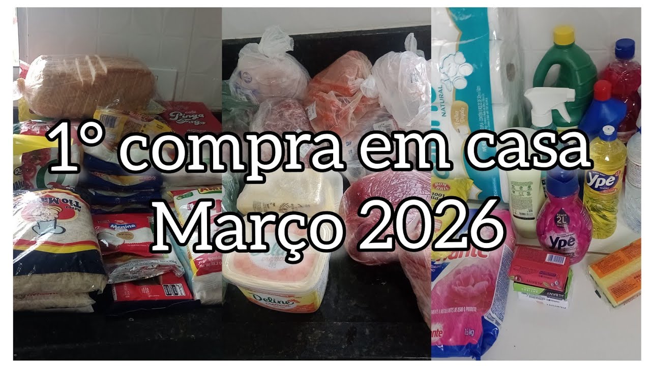 COMPRAS DO MÊS  EM MERCADO /CANTINHO DA YARA.