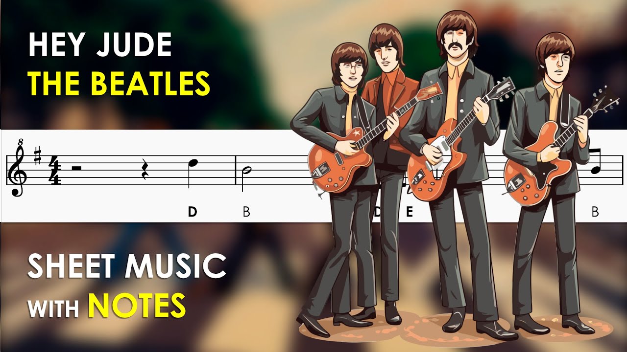 Hey Jude - The Beatles | Sheet Music with Notes for Recorder, Flute, Violin Tutorial