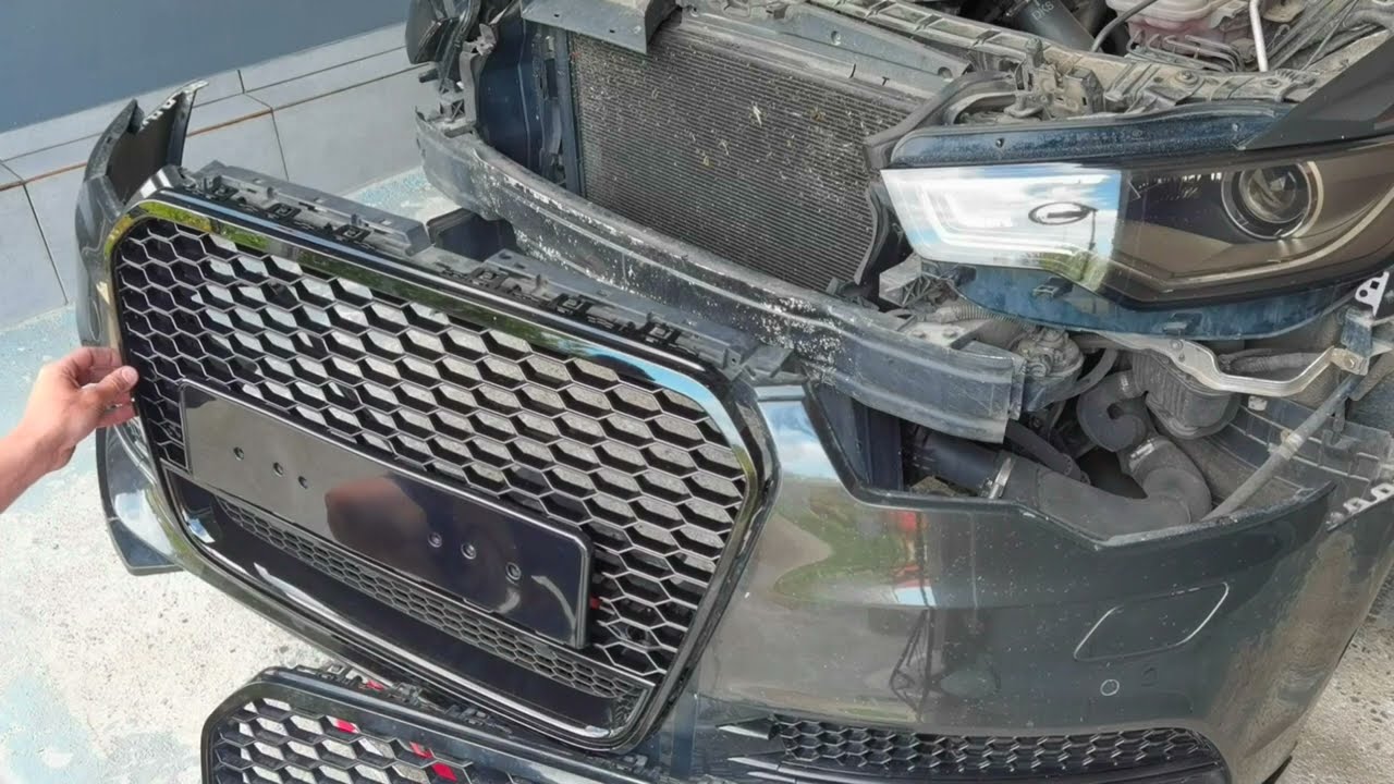 Замена передней решетки на AUDI A6 C7