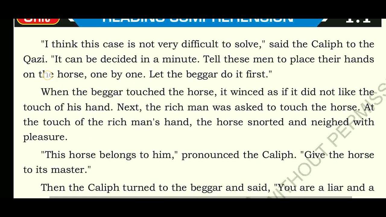 The Wise Caliph Class 10 English Sindh Textbook Board New Book