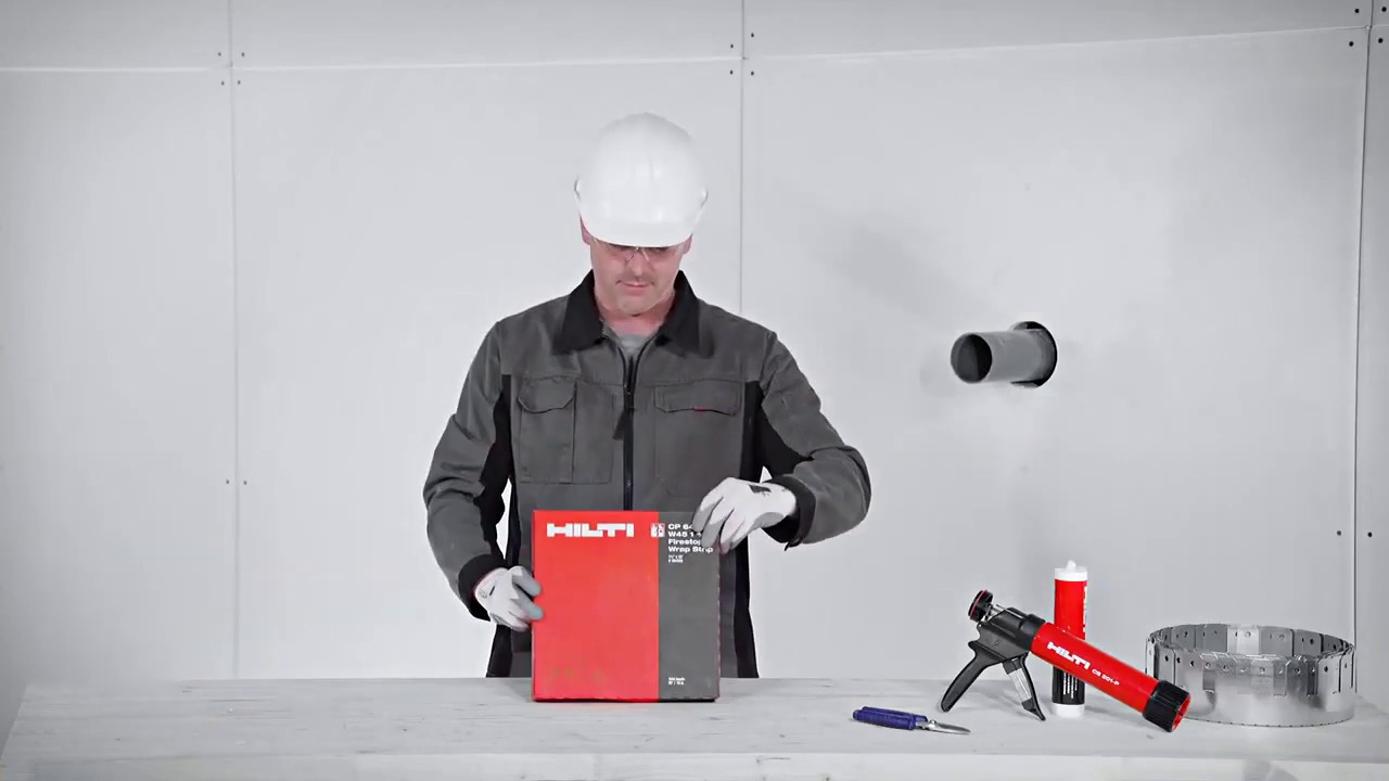 FIRESTOP DEMO: Install Hilti CP 648 E Firestop Wrap