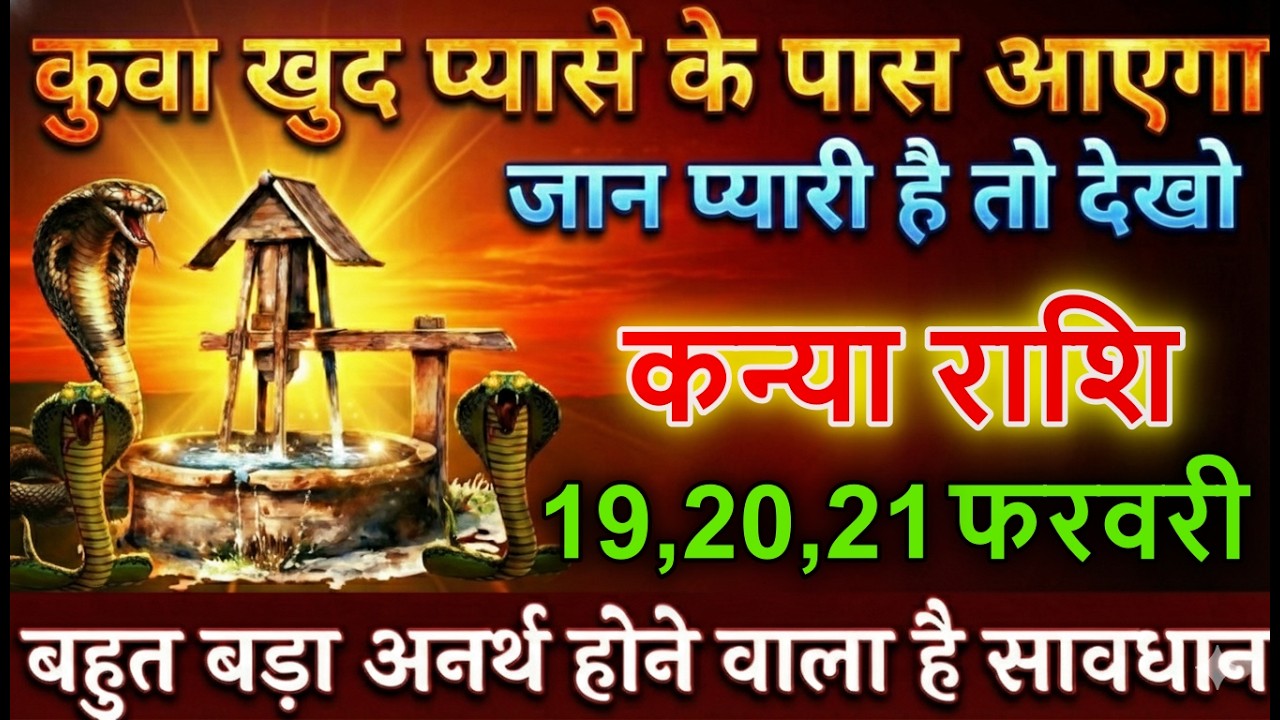 कन्या राशि 19,20,21 फरवरी 2026 कुवा खुद चलकर प्यासे के पास आएगा जान प्यारी है तो देखो@kanyarashi