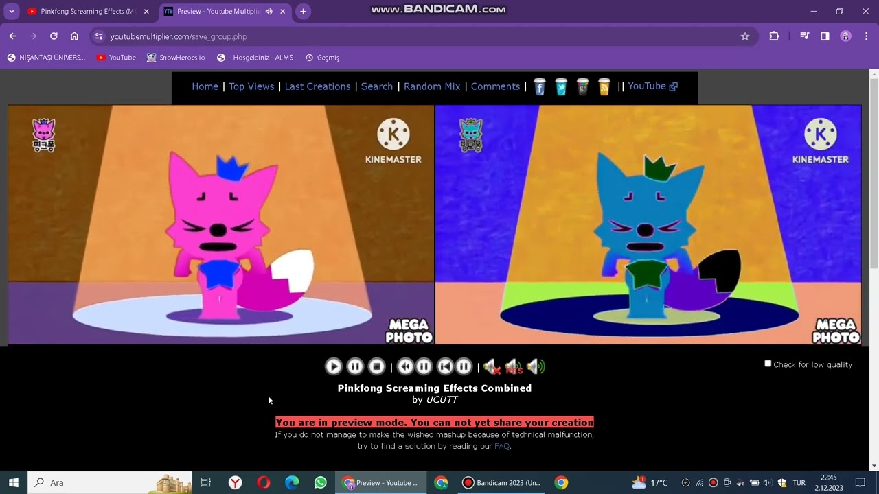 Pinkfong Screaming Effects Combined