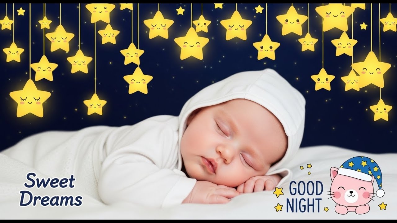 Soothing Baby Sleep Music 🌙 Mozart Brahms Lullaby ✔ Calming Sounds ✨ Newborn Sleep