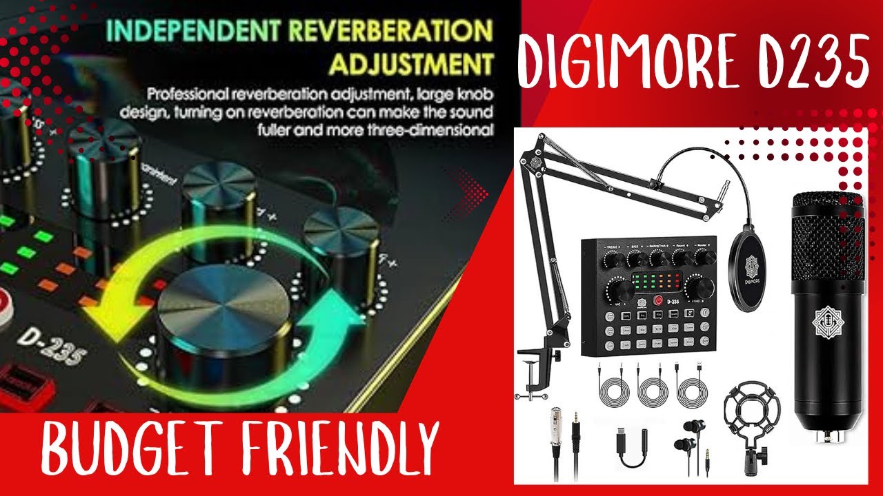 Digimore D235 live V8 sound card | condenser mic. Unboxing experience. Tech video 