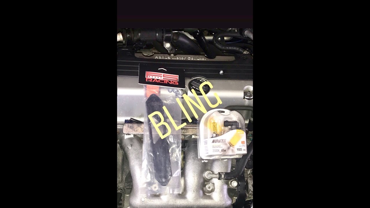 2005 ACURA RSX TYPE-S - BATTERY TIE DOWN AND NOKYA HYPER YELLOW BULBS INSTALL
