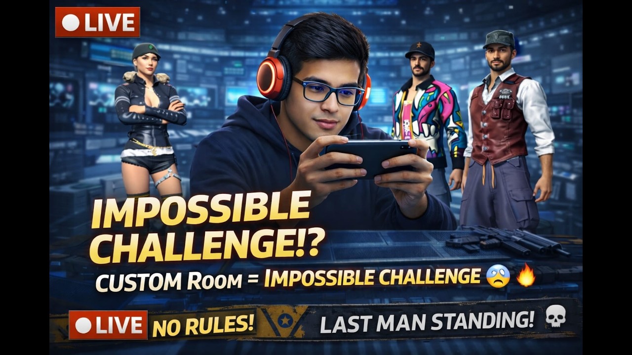 🔴 LIVE | Custom Room = Impossible Challenge 😱🔥 | Free Fire
