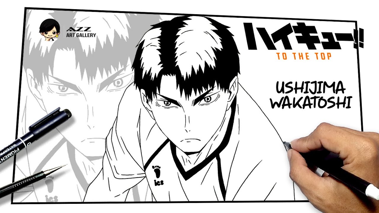 How to draw Ushijima Wakatoshi from Haikyuu!!